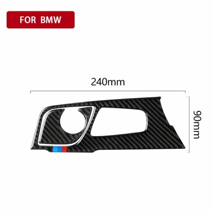 2 in 1 Auto Tricolor Carbon Fiber Gear Position Panel Dekorativer Aufkleber für BMW 5er G38 528Li / 530Li / 540Li 2018, Linksantrieb – Bild 5