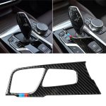 Auto Tricolor Carbon Fiber Gear Position Panel Dekorativer Aufkleber für BMW 5er G38 528Li / 530Li / 540Li 2018, Linksantrieb