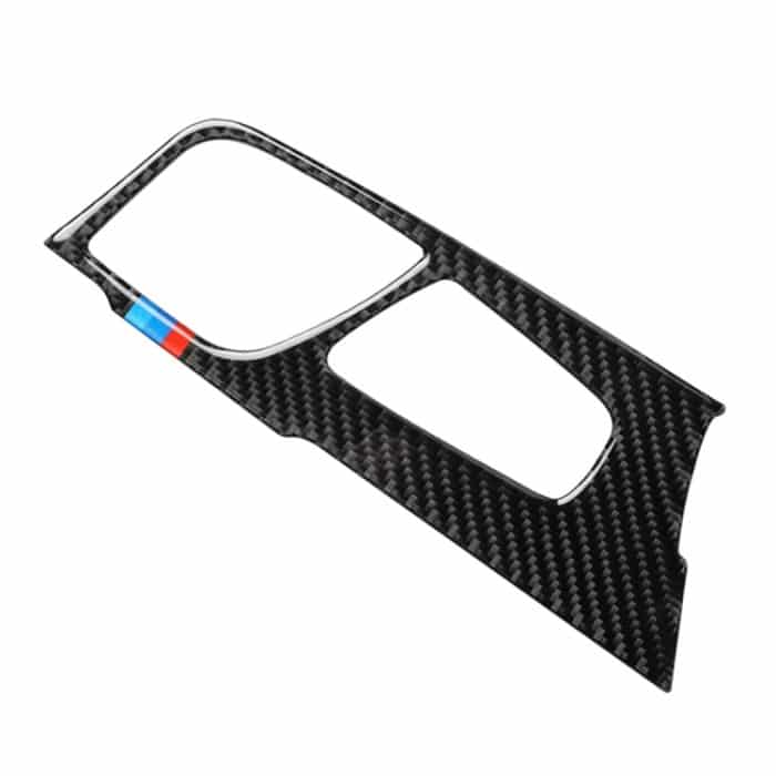 Auto Tricolor Carbon Fiber Gear Position Panel Dekorativer Aufkleber für BMW 5er G38 528Li / 530Li / 540Li 2018, Linksantrieb – Bild 2