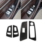Auto Carbon Fiber Tür Fensterheber Panel dekorative Aufkleber für BMW 5er G38 528Li / 530Li / 540Li 2018, Linksantrieb
