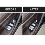 Auto Carbon Fiber Tür Fensterheber Panel dekorative Aufkleber für BMW 5er G38 528Li / 530Li / 540Li 2018, Linksantrieb – Bild 7