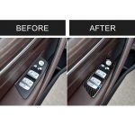 Auto Tricolor Carbon Faser Tür Fenster Hebebühne Dekorative Aufkleber für, Links DriveMW 5 Serie G38 528Li / 530Li / 540Li 2018 – Bild 7