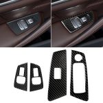 Auto Carbon Fiber Tür Fensterheber Panel dekorative Aufkleber für BMW 5er G38 528Li / 530Li / 540Li 2018, Linksantrieb