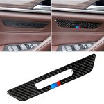 Car Tricolor Carbon Fiber Sitz Memory Button Dekorativer Aufkleber für BMW 5er G38 528Li / 530Li / 540Li 2018