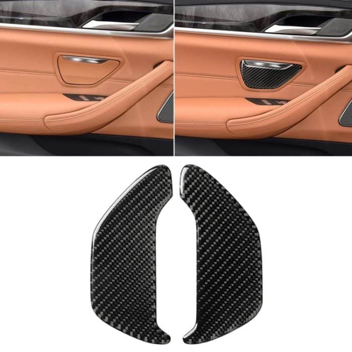 CRP0470.jpg 2 PCS Car Carbon Faser Aschenbecher Panel dekorative Aufkleber für BMW 5er G38 528Li / 530Li / 540Li 2018 – Bild 1