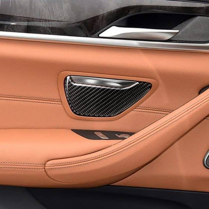 2 PCS Car Carbon Faser Aschenbecher Panel dekorative Aufkleber für BMW 5er G38 528Li / 530Li / 540Li 2018 – Bild 6