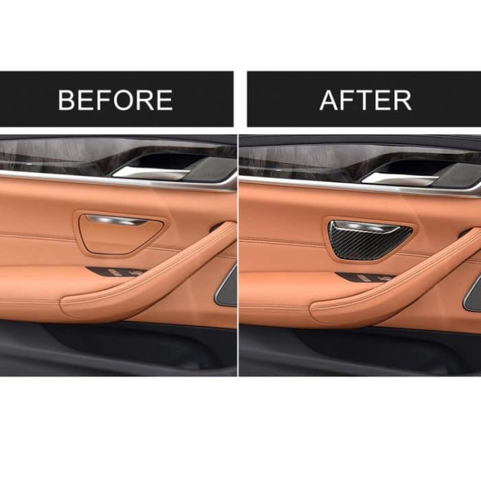 2 PCS Car Carbon Faser Aschenbecher Panel dekorative Aufkleber für BMW 5er G38 528Li / 530Li / 540Li 2018 – Bild 7