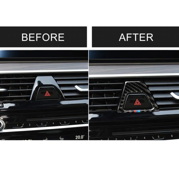 Auto Tricolor Carbon Warnleuchte Dekor Aufkleber für BMW 5er G38 528Li / 530Li / 540Li 2018 – Bild 7