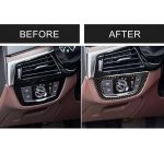 Auto Carbon Fiber Scheinwerfer Schalterrahmen dekorative Aufkleber für BMW 5er G38 528Li / 530Li / 540Li 2018 – Bild 7
