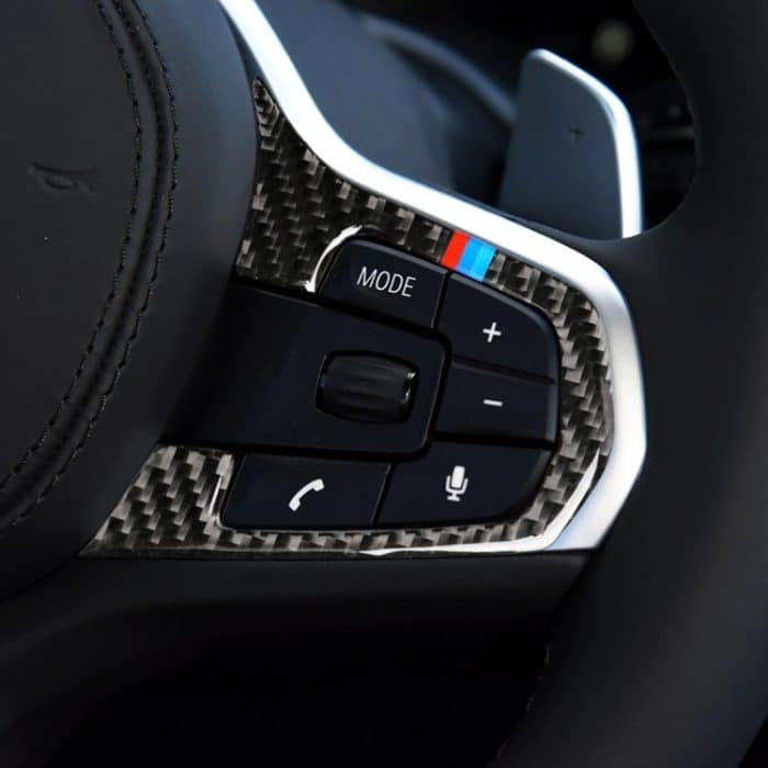 Car Tricolor Carbon Lenkradknopfkonfiguration Ein dekorativer Aufkleber für BMW 5er G30 / G38 X3 G01 / G08 – Bild 6