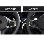 Car Carbon Fiber Lenkradknopfkonfiguration Ein dekorativer Aufkleber für BMW 5er G30 / G38 X3 G01 / G08 – Bild 7
