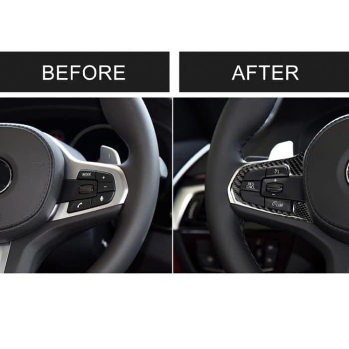 Car Carbon Fiber Lenkradknopfkonfiguration Ein dekorativer Aufkleber für BMW 5er G30 / G38 X3 G01 / G08 – Bild 7