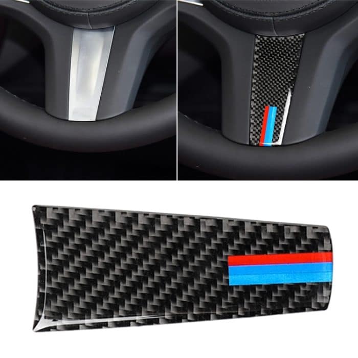 CRP0478.jpg Auto Tricolor Carbon Lenkrad Dekorativer Aufkleber für BMW 5er G30 / G38 X3 G01 / G08 – Bild 1