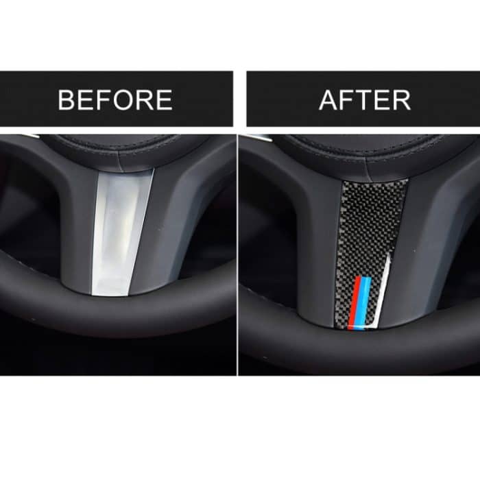 Auto Tricolor Carbon Lenkrad Dekorativer Aufkleber für BMW 5er G30 / G38 X3 G01 / G08 – Bild 7