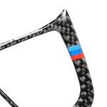 Car Tricolor Carbon Lenkradknopf Konfiguration B Dekorativer Aufkleber für BMW 5er G30 / G38 X3 G01 / G08 – Bild 3
