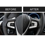 Auto Carbon Lenkradknopf Konfiguration B Dekorativer Aufkleber für BMW 5er G30 / G38 X3 G01 / G08 – Bild 7