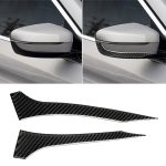 2 PCS Car Carbon Fiber Rückspiegel Stoßstangenleiste Dekorativer Aufkleber für BMW G30 (2018-2019) / G11 (2016-2019), Rechtsantrieb ohne Objektiv