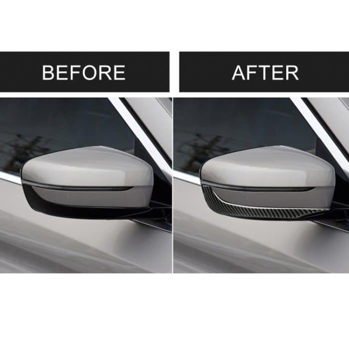 2 PCS Car Carbon Fiber Rückspiegel Stoßstangenleiste Dekorativer Aufkleber für BMW G30 (2018-2019) / G11 (2016-2019), Rechtsantrieb ohne Objektiv – Bild 7