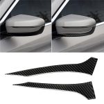 2 PCS Car Carbon Fiber Rückspiegel Stoßstange Streifen dekorativer Aufkleber für BMW G30 (2018-2019) / G11 (2016-2019), Linksantrieb ohne Objektiv
