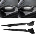 2 PCS Car Carbon Fiber Rückspiegel Stoßstange Streifen dekorativer Aufkleber für BMW G30 (2018-2019) / G11 (2016-2019), Linksantrieb mit Kamera