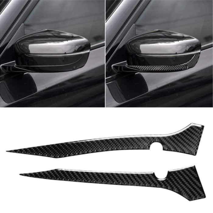 CRP0486.jpg 2 PCS Car Carbon Fiber Rückspiegel Stoßstange Streifen dekorativer Aufkleber für BMW G30 (2018-2019) / G11 (2016-2019), Linksantrieb mit Kamera – Bild 1