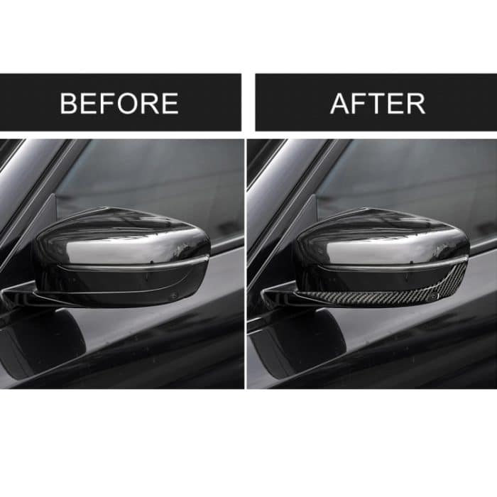 2 PCS Car Carbon Fiber Rückspiegel Stoßstange Streifen dekorativer Aufkleber für BMW G30 (2018-2019) / G11 (2016-2019), Linksantrieb mit Kamera – Bild 7