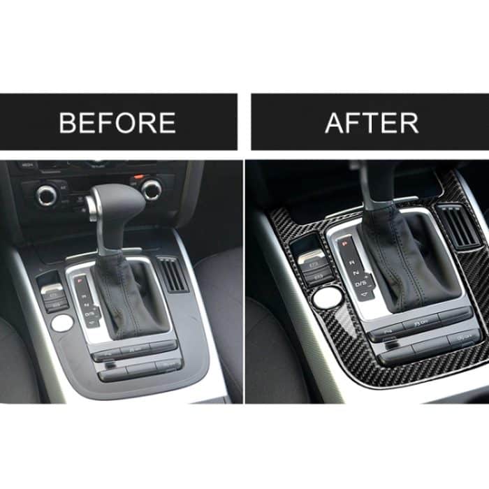 Auto Carbon Fiber Gear Position Panel Dekorativer Aufkleber für Audi 2010-2018 Q5 / 2009-2016 A4L / 2009-2016 A5, Linksantrieb – Bild 7