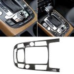 Auto Carbon Fiber Gear Position Panel Dekorativer Aufkleber für Audi 2010-2018 Q5 / 2009-2016 A4L / 2009-2016 A5, Linksantrieb