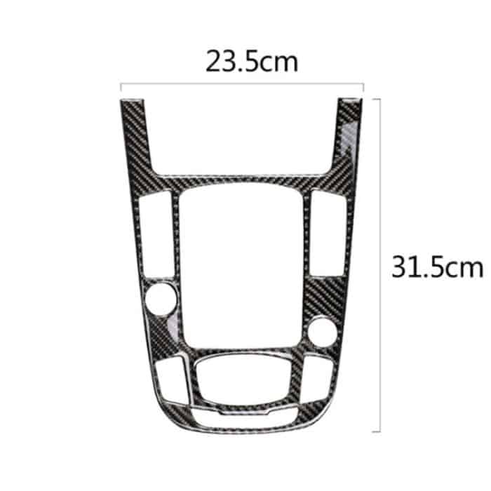 Auto Carbon Fiber Gear Position Panel Dekorativer Aufkleber für Audi 2010-2018 Q5 / 2009-2016 A4L / 2009-2016 A5, Linksantrieb – Bild 3