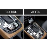 Auto Carbon Fiber Gear Position Panel Dekorativer Aufkleber für Audi 2010-2018 Q5 / 2009-2016 A4L / 2009-2016 A5, Linksantrieb – Bild 7