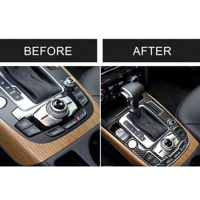 Auto Carbon Fiber Gear Position Panel Dekorativer Aufkleber für Audi 2010-2018 Q5 / 2009-2016 A4L / 2009-2016 A5, Linksantrieb – Bild 7