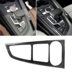 Auto Carbon Fiber Gear Position Panel Dekorativer Aufkleber für Audi 2017-2018 A4L / 2017-2018 A5 / 2016-2017 A4 B9, Linksantrieb