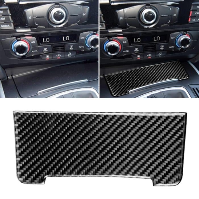 CRP0512.jpg Auto Carbon Fiber Storage Zigarettenanzünder Panel dekorative Aufkleber für Audi 2010-2018 Q5 / 2009-2016 A4L / 2009-2016 A5 – Bild 1