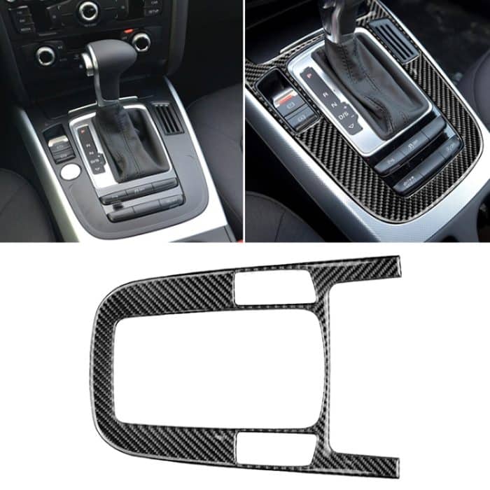 CRP0513.jpg Auto Carbon Fiber Gear Position Panel Dekorativer Aufkleber für Audi 2010-2018 Q5 / 2009-2016 A4L / 2009-2016 A5 – Bild 1