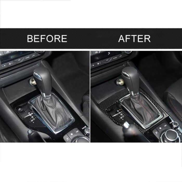 Auto Carbon Fiber Left Drive Gear Frame Ein dekorativer Aufkleber für Mazda Axela 2013-2016 – Bild 7