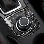 Auto Carbon Fiber Left Drive Multimedia Frame Ein dekorativer Aufkleber für Mazda Axela 2013-2016 – Bild 6