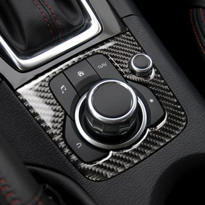 Auto Carbon Fiber Left Drive Multimedia Frame Ein dekorativer Aufkleber für Mazda Axela 2013-2016 – Bild 6