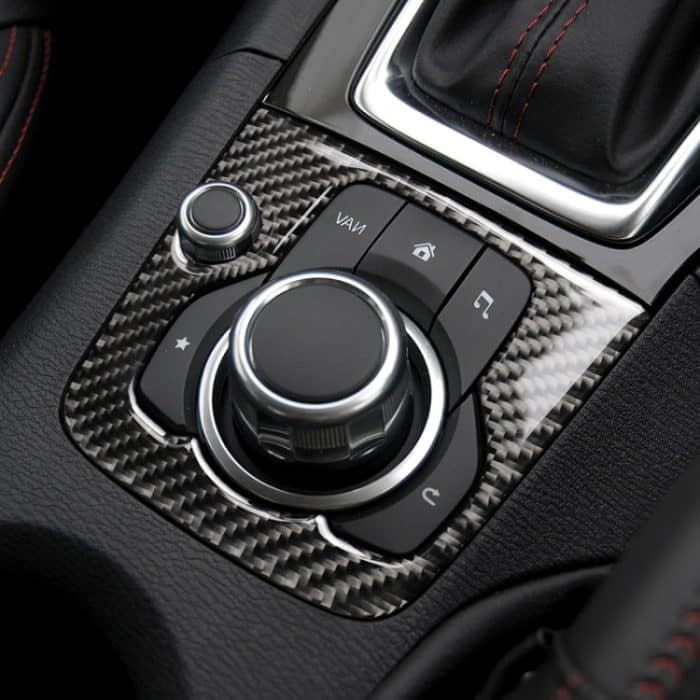 Auto Carbon Fiber Right Drive Multimedia Frame Ein dekorativer Aufkleber für Mazda Axela 2013-2016 – Bild 6