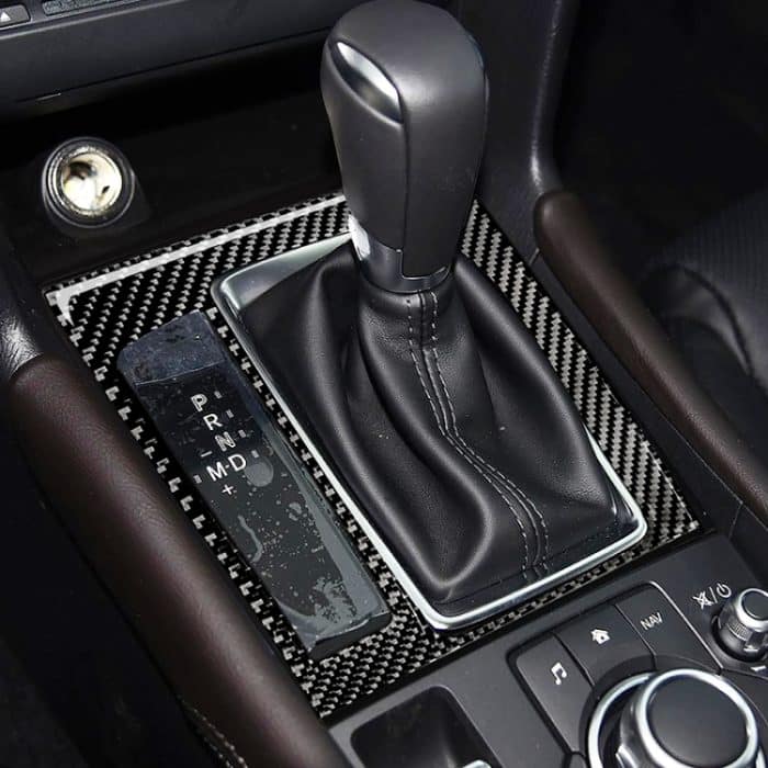 Auto Carbon Fiber Left Drive Gear Frame B Dekorativer Aufkleber für Mazda Axela 2017-2018 – Bild 6