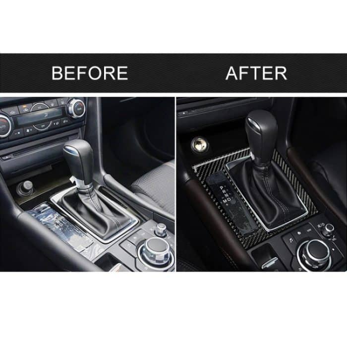 Auto Carbon Fiber Left Drive Gear Frame B Dekorativer Aufkleber für Mazda Axela 2017-2018 – Bild 7