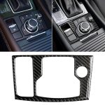 Auto Carbon Fiber Linksantrieb Multimedia Rahmen B Dekorativer Aufkleber für Mazda Axela 2017-2018