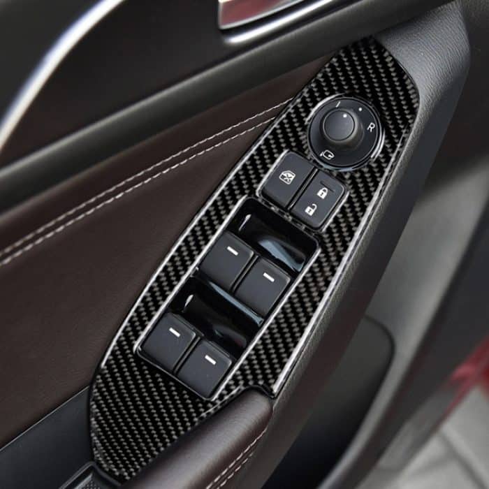 Auto Carbon Fiber Left Drive Window Lift Panel Dekorativer Aufkleber für Mazda Axela 2014 / 2017-2018 – Bild 6
