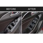 Auto Carbon Fiber Left Drive Window Lift Panel Dekorativer Aufkleber für Mazda Axela 2014 / 2017-2018 – Bild 7