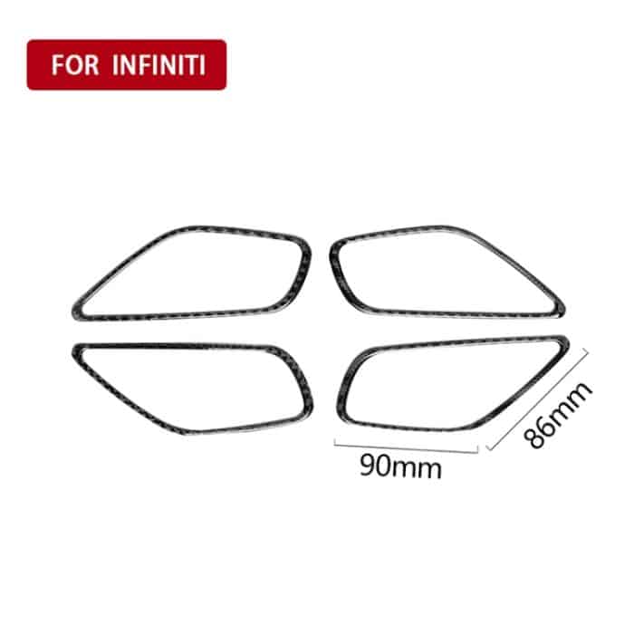 4 PCS Car Carbon Fiber Tür Innengriffrahmen Dekorativer Aufkleber für Mazda Axela 2014 / 2017-2018 – Bild 5