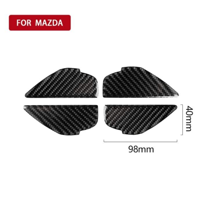 4 PCS Car Carbon Fiber Tür Innengriff Handgelenkplatte Dekorativer Aufkleber für Mazda Axela 2014 / 2017-2018 – Bild 5