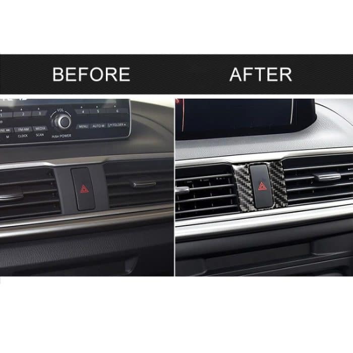 Auto Carbon Faser Warnlicht Dekorativer Aufkleber für Mazda Axela 2013-2018 – Bild 7