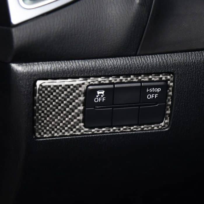 Auto Carbon Fiber Scheinwerfer Einstellrahmen Dekorative Aufkleber für Mazda Axela 2014 / 2017-2018, Linksantrieb – Bild 6