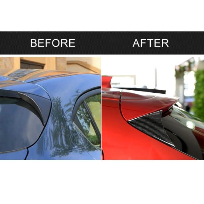 Auto Carbon Faser Schrägheck Heckflügel Seite Spoiler Lippe für Mazda Axela 2014-2018 – Bild 7