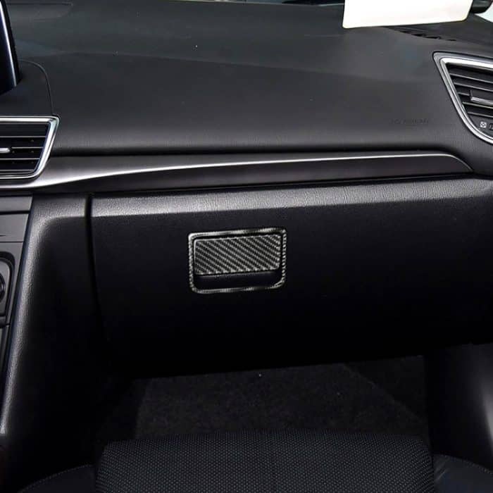 Auto Carbon Faser Beifahrersitz Aufbewahrungsbox dekorative Aufkleber für Mazda Axela 2017-2018 – Bild 6