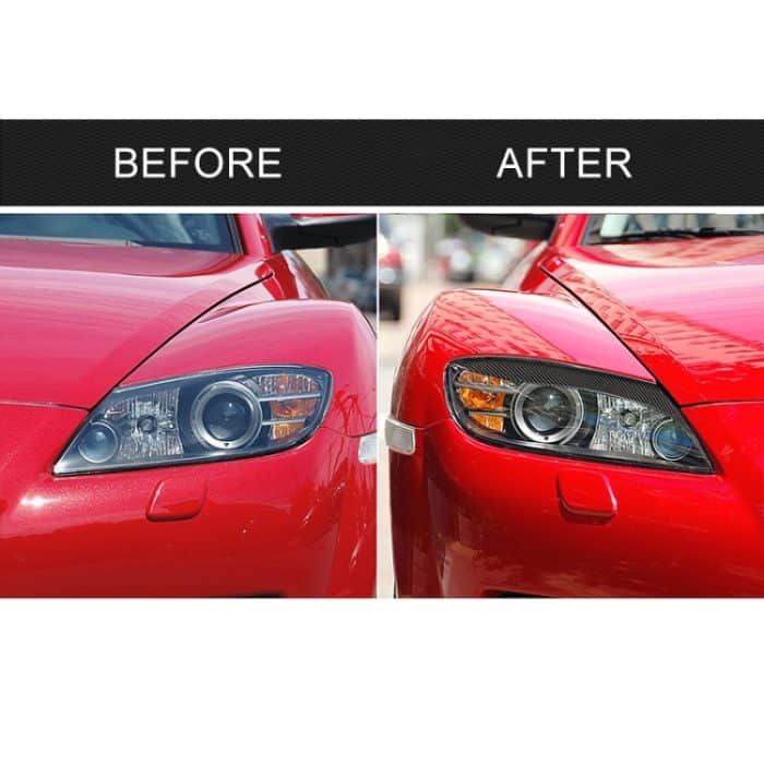Auto Carbon Fiber Light Augenbraue für Mazda RX-8 Coupé 2004-2008 – Bild 7